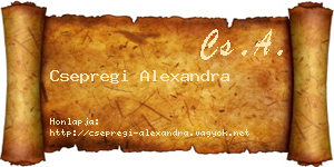 Csepregi Alexandra névjegykártya