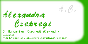 alexandra csepregi business card